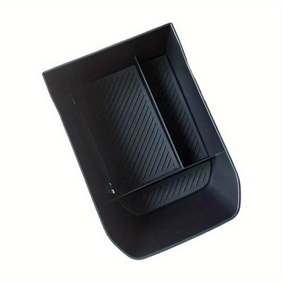 For Kia EV3 2024 Center Console Organizer Tray, Armrest Storage Box with Divider, Durable ABS Material Black Car Accessories