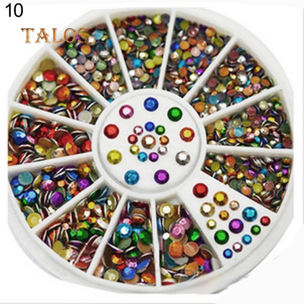 Colorful Shiny Nail Art Decoration Wheel Colorful Star DIY Manicure Accessory Nail Care