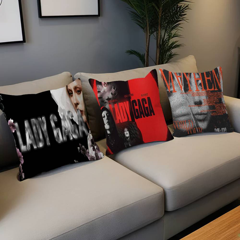 Singer L-Lady G-Gaga Pillow Anime Pillow Sofa Bed Head Pillow Cover Cushion Cover 45x45 cm Fashion