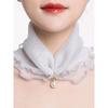 Women's Sunscreen Neck Cover Veil Neck Protection Scarf Summer Thin Ruffled Edge Scarf