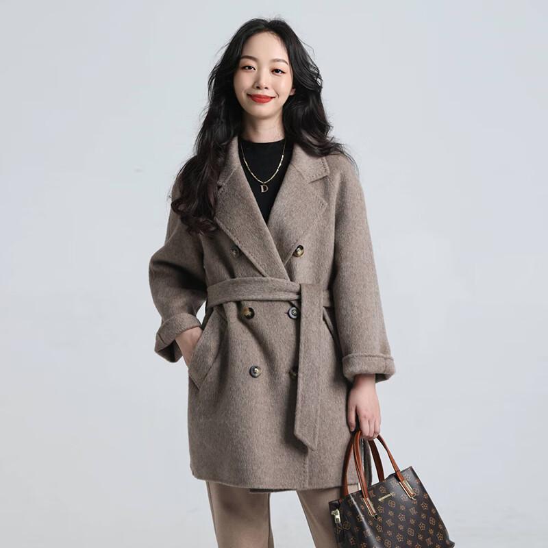 Eliten Women's Double-faced Pure Wool Mid-length Coat