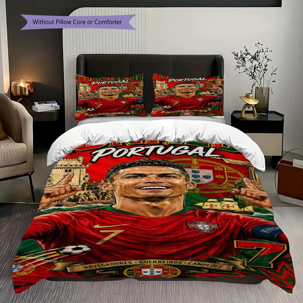 Cristiano Ronaldo Legend Forever Threepiece Set Without Core 1 Duvet Cover 2 Pillowcase Without Core Bedding Set Duvet Cover And Pillowcase