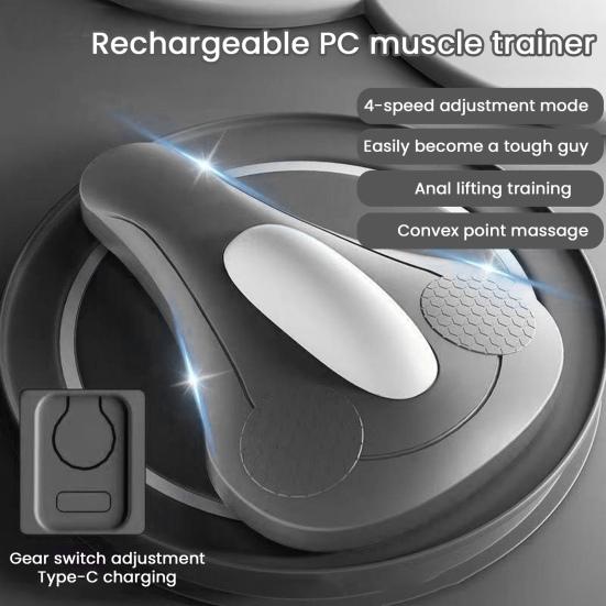 Electric Pelvic Floor Trainer USB Rechargeable Men Women Bladder Control Pelvic Floor Muscle Core Strength Training Exerciser Strengthening Device