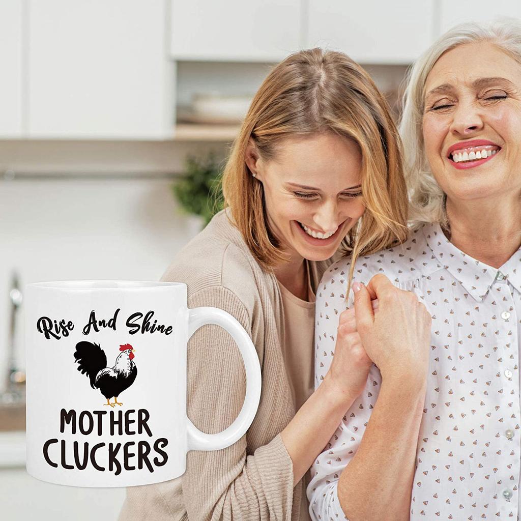Rooster Hen Mother's Day Ceramic Coffee Mark Cup