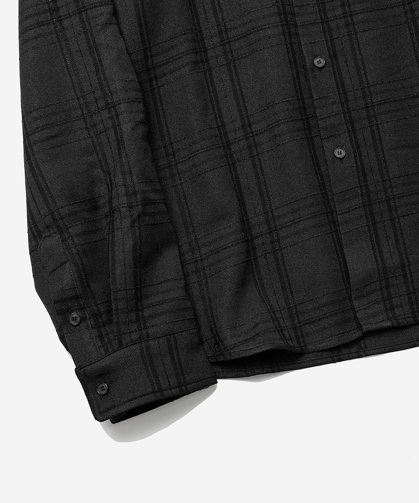 VASTIC Loose Fit Rivet Check Shirt_Black