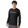 phiten RAKU Shirt, Long Sleeve, Black/Gold, Size Small, Unisex, Sports, Club Activities, T-Shirt with Logo