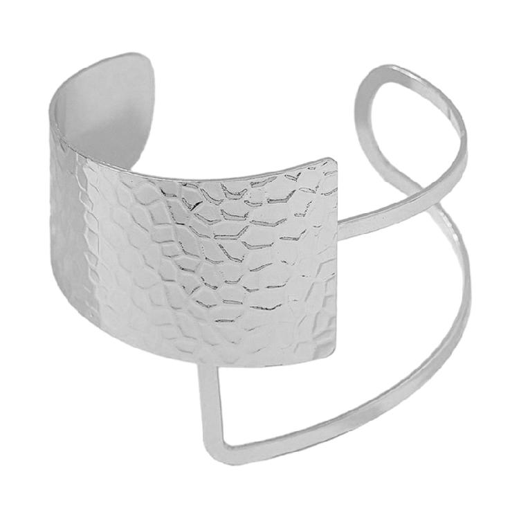 Стильный браслет с открытым краем для женщин Преувеличенный неправильный геометрический браслет на запястье Модный браслет Хип-хоп украшения