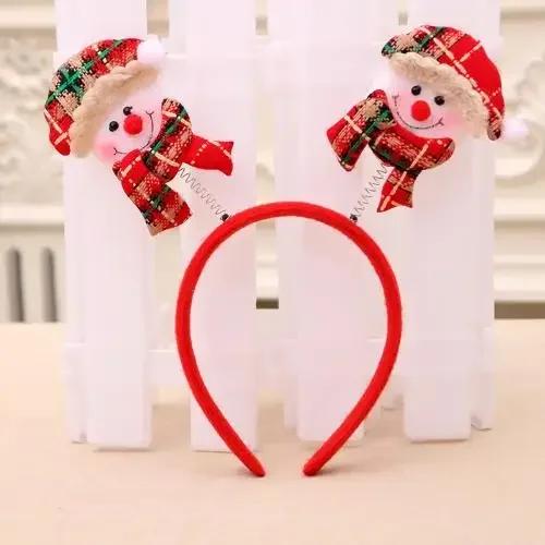 Рождественская повязка на голову Санта-Клауса, рога оленя, повязка на голову в виде оленя, уши для косплея, светодиодные светящиеся украшения, аксессуары для волос на Рождество