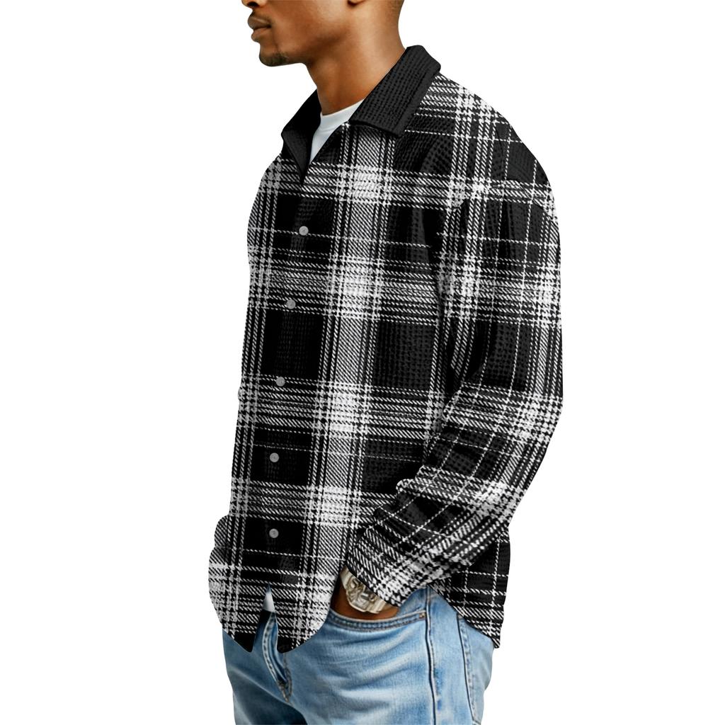 Men's Casual Button-Down Long-Sleeve Shirt