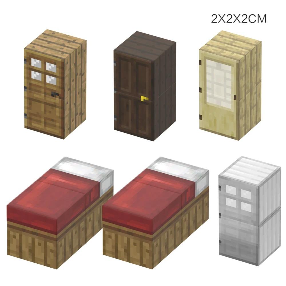 Animal Wheat Block Scene Building Mine World Magnetic Base Plate Magnetic Building Block Toys Children's Toys Gift DIY 2CM X045