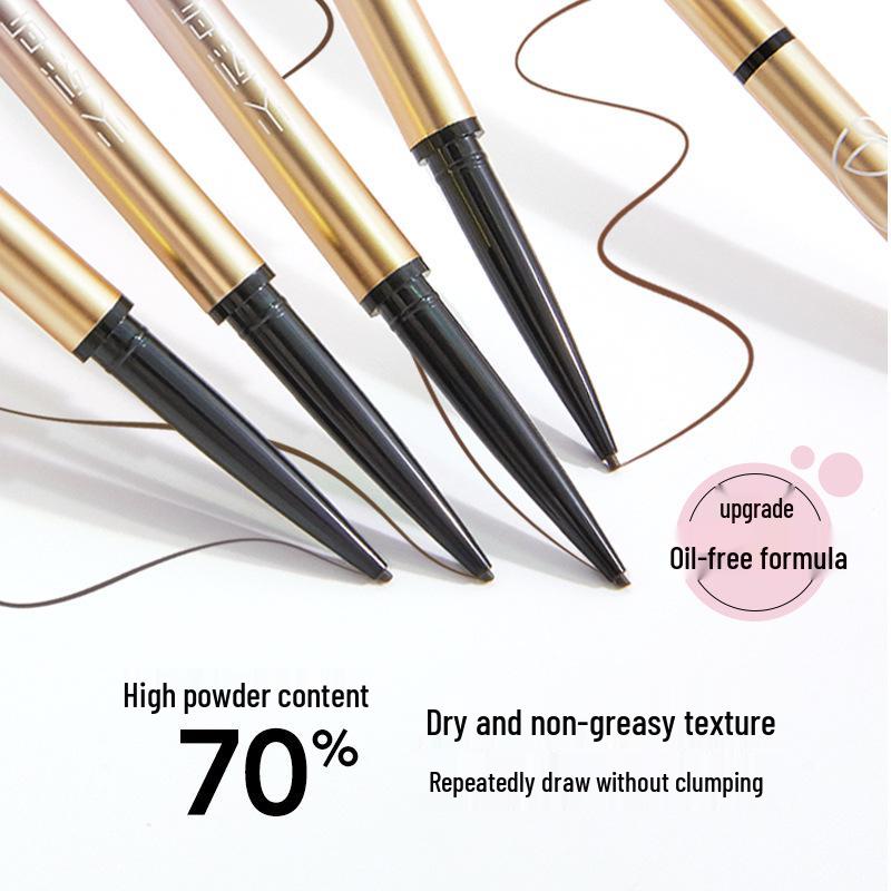 Flamingo Ultra-Fine Double-Ended Thin Eyebrow Pencil - Sweat-Proof & Smudge-Proof for Beginners