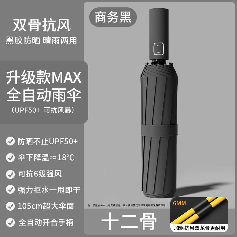 Brother Yang Shade Sun Umbrella Sunscreen UV Protection Double Layer Vinyl Automatic Folding Dual-purpose Umbrella