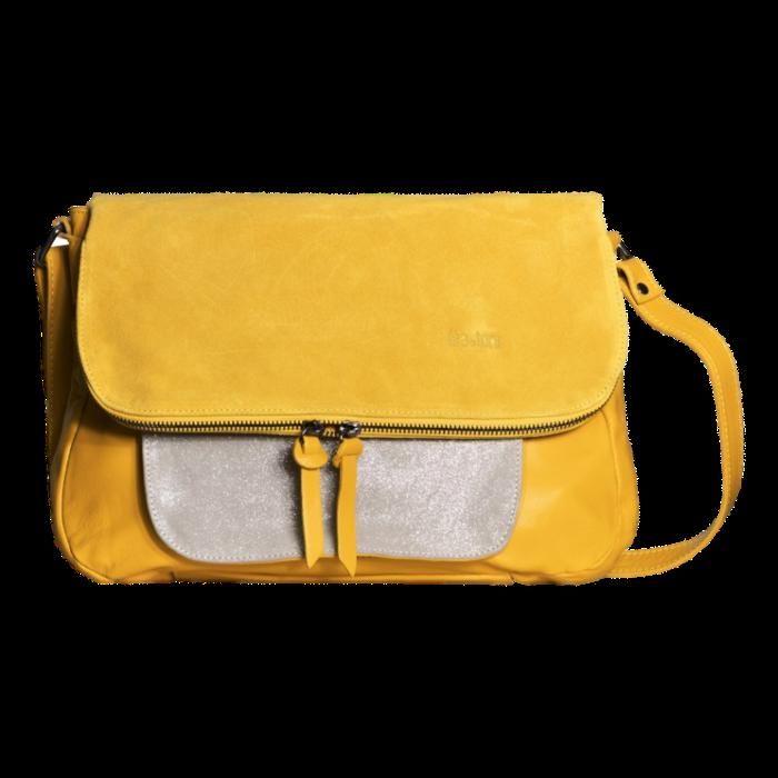 Sac bandoulière Cybeline Tri matière Léa & Toni - Jaune