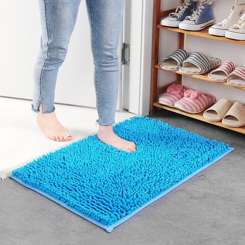 Chenille Long-Pile Mat Bathroom Quick-Absorbent Mat Non-Slip Mat Bedroom Kitchen Living Room Carpet