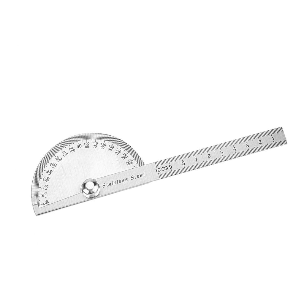 Stainless, Steel Protractor Ruler With180 Degree Rotation, Easy To Use, Clear Markings for Angle Measurement