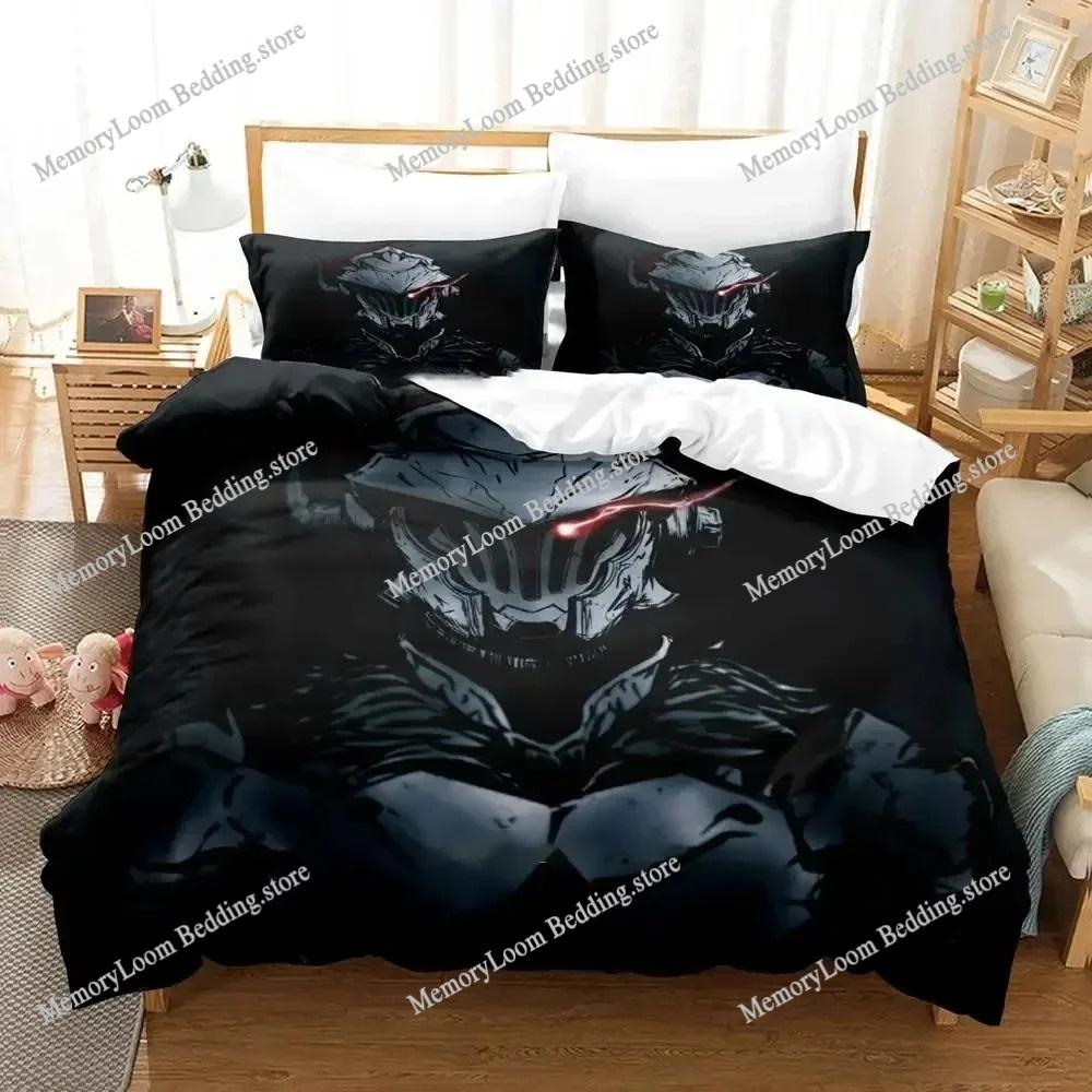 Anime Goblin Slayer Bedding Set Duvet Cover Bed Set Quilt Cover Pillowcase Comforter King Queen Size Boys Adult Bedding Set