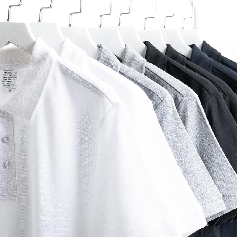 STORN Casual Short Sleeves Polo Shirt Solid Color Summer Thin Style Casual Cotton Open Sleeve Top Selling Item
