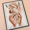 Luxury Design Satin Print Silk Scarf Square Women Neck Scarves Wrap Head Kerchief Beach Hair Band Woman Bandana Summer 70Cm