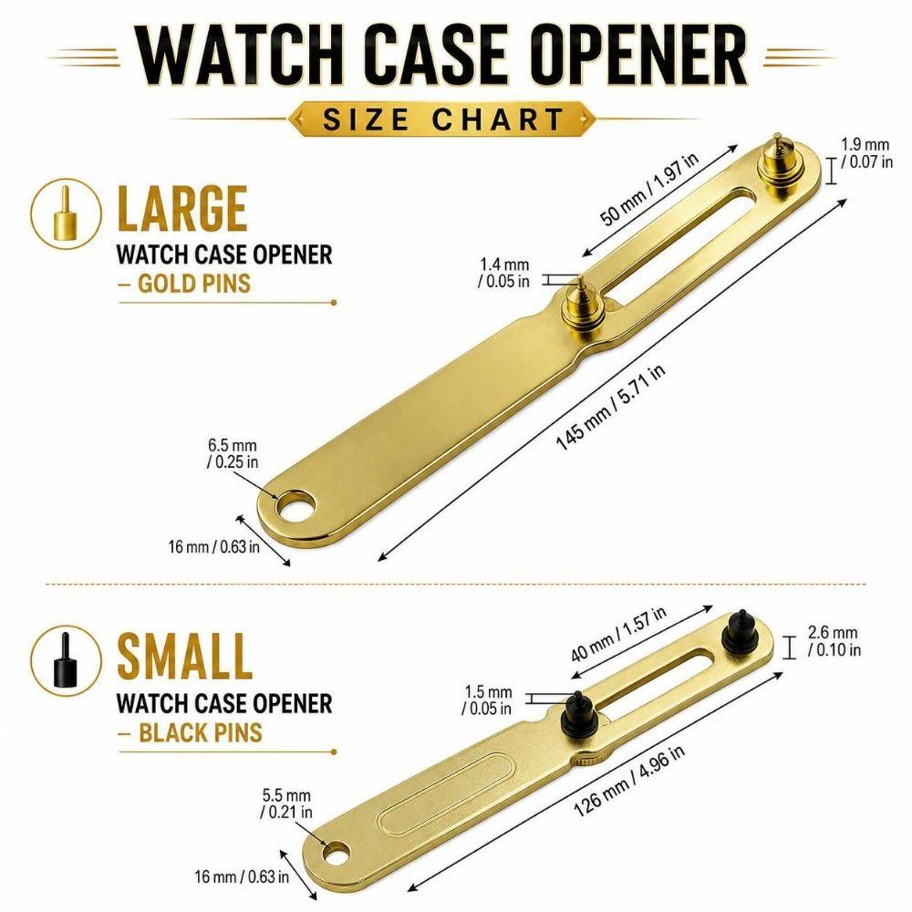 Metal Watch Back Opener Two‑Prong Watch Case Opener Professional Watch Case Remover Watch Repair