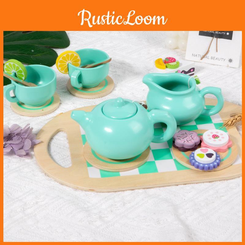 Tea Kids Kitchen Set With Cakes Teapots For Family Interaction Creativity And