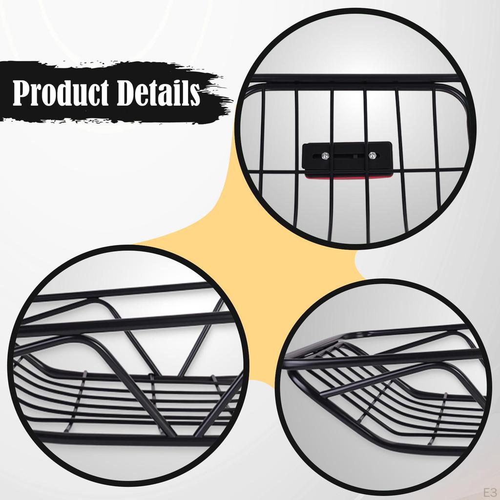 Rear Basket Cargo Carbon Steel Easy to Install Luggage Storage Organizer Dogs Carrier for