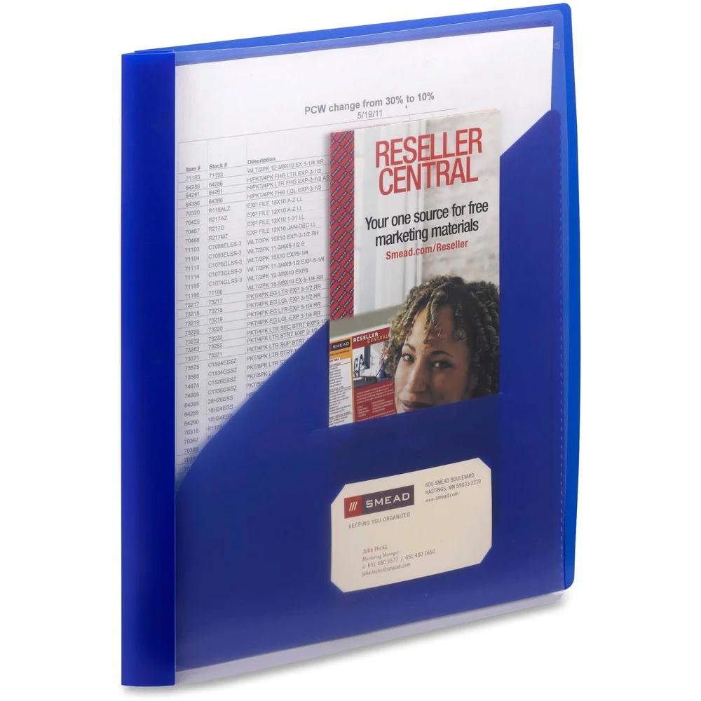 Durable Polypropylene Report Cover with Metal Fasteners Slash Pocket Holds 25 Sheets Moisture Resistant Tear Proof Presentation