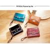 2025 Women's Retro Oil Wax Leather Accordion Wallet - Multi-Card Slot, Zipper, Short Style