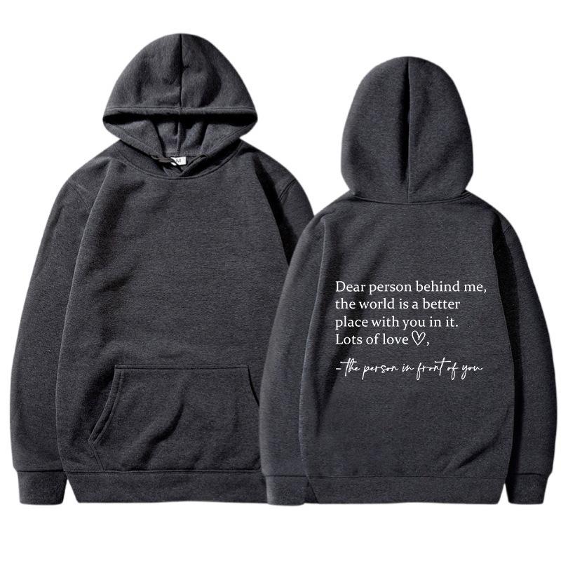 Plus Size XS-5XL European & American Drop Shoulder Hooded Sweatshirt