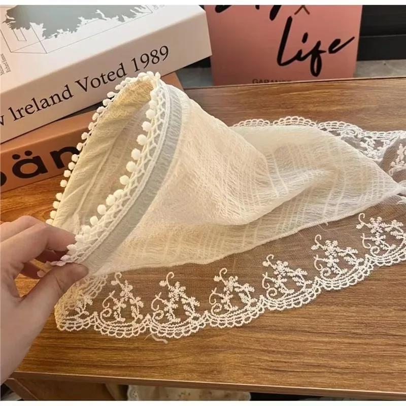 

Floral Print Hair Scarf Bohemia Bandana Hair Band Lace Sun Protection Headscarf Triangle Scarf Kerchief Girl Hair Accessories