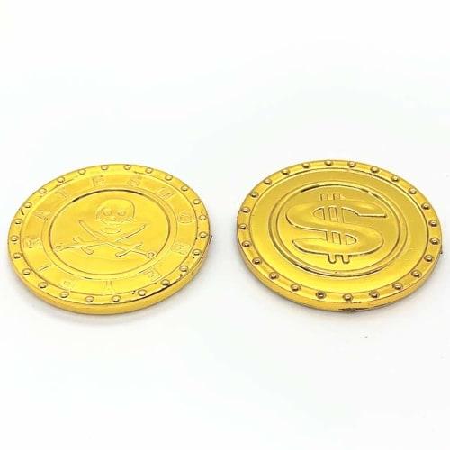 KINOKINO Gold Coins Set, Pirate Treasure, Party Supplies, Play Supplies, Stage Props (500 Gold Coins)