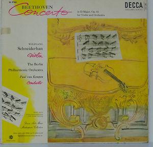

LP Record BEETHOVEN WOLFGANG SCHNEIDERHAN B Violin Concerto DL9784 Decca 1955 US Classical Used