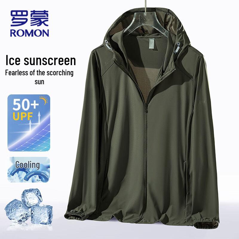 Romon Men s UPF50+ Ice Silk Sun Protection Jacket 3XL