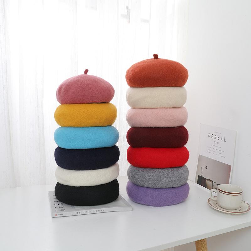 Wool beret painter hat women autumn and winter versatile retro hat winter versatile hat
