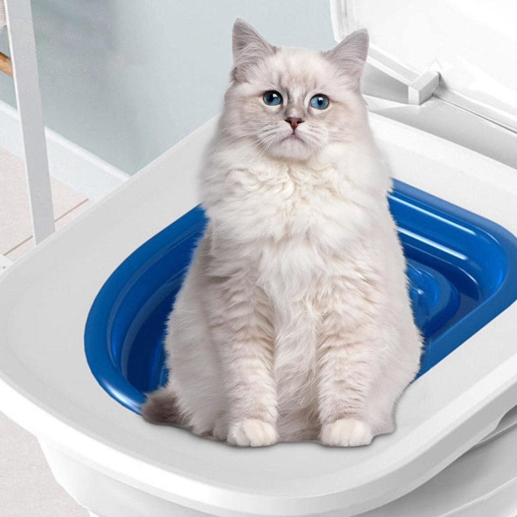 Cat Toilet Training Kit for Litter Box Transition Durable Plastic Cat Potty Trainer with Multi Layer Design for Home Use