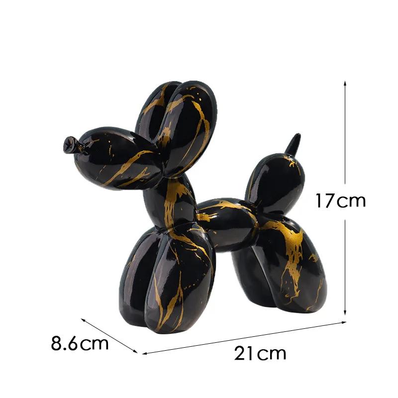 Resin Graffiti Balloon Dog Figurines Art Animals Statue Crafts Decor Item for Interior Home Desktop Decoration Painting Colorful