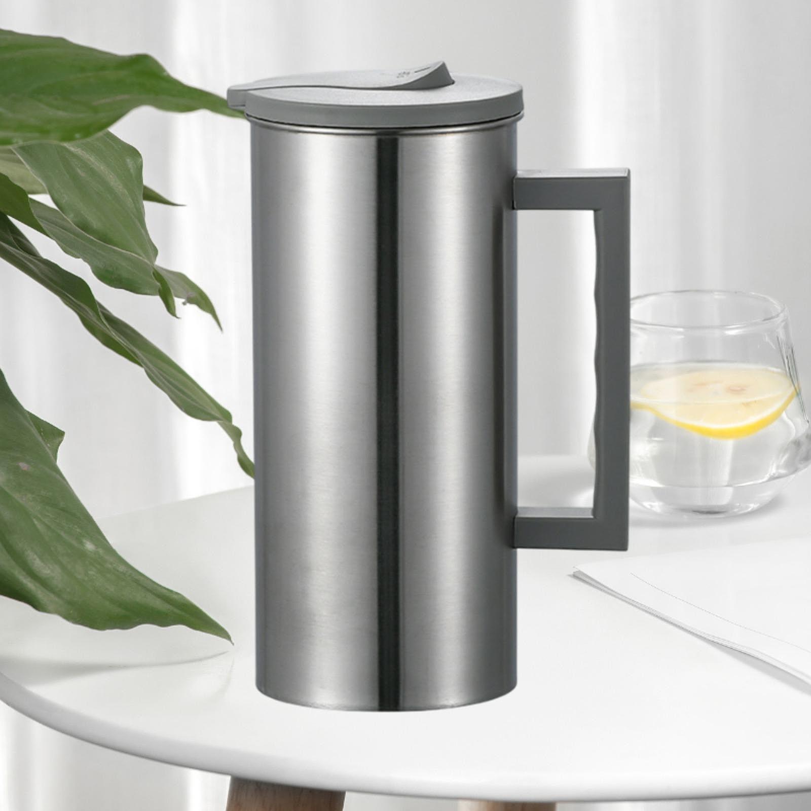 Кувшин-графин из нержавеющей стали 1800 мл Легкий чайник-котелок Кувшин для воды Металлический кувшин для путешествий Кухни Кемпинга Кофе Молока