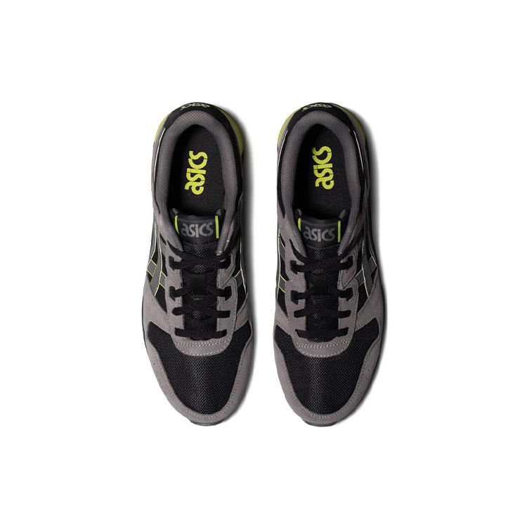 Asics Lyte Classic Fabric Cow Split Leather Comfortable Sports Low Top Lifestyle Shoes Unisex Sneaker Black Gray 1203A168-002