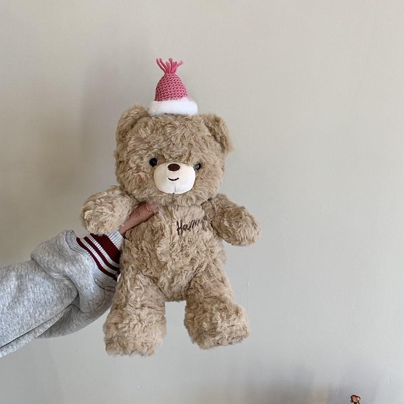 

Plush Bear Toy Gift For Girls Soft Short Plush Teddy Bear For Valentines Day And Holidays Bear,25cm