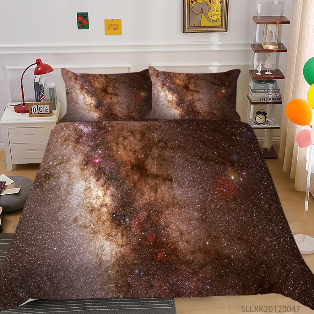 Universe Planet Series Polyester Quilt Cover Pillowcase Two or Three Piece Set Digital Printing