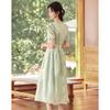 Sishuinianhua Damen Elegantes Midikleid mit kurzen Ärmeln