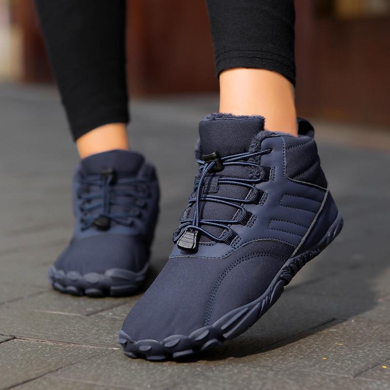 Herren Winter Warme Mid-Cut Baumwoll-Wanderschuhe - Wollgefüttert für Outdoor-Freizeit