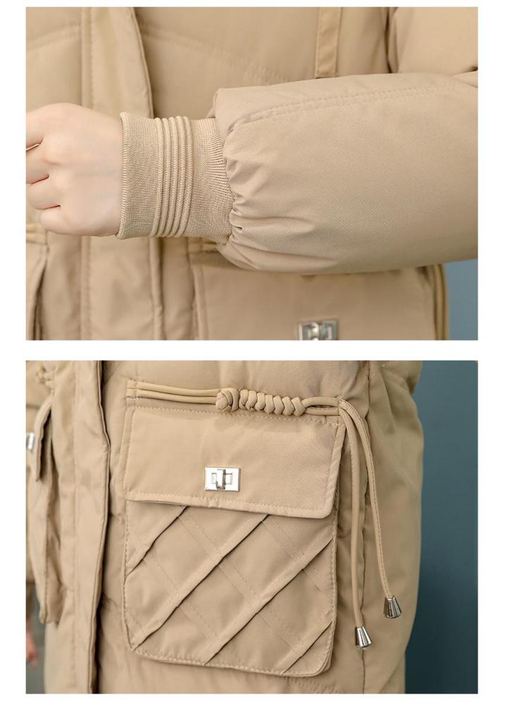 Women's Winter Mid-Length Bestseller Down Cotton Jacket - Free Shipping, Loose Fit, Thickened Padded Outerwear, Stylish Year-End Fashion.