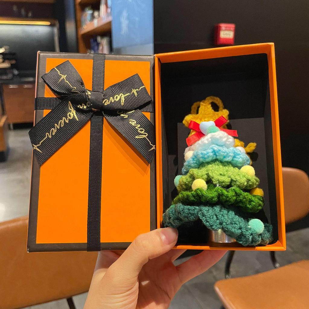 International Yarn Crochet Mini Christmas Tree Car Ornament Gift