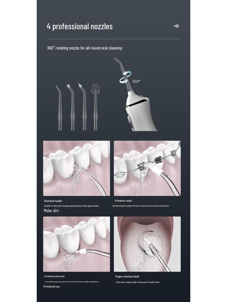 L15 Smart Electric Water Flosser for Braces - High-Frequency Pulse Oral Cleaner