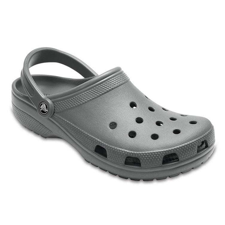 Crocs Classic Clog Classic Comfortable Casual Sandals 2cm Unisex Grey