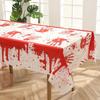 Creative Bloody Handprint Halloween Party Tableware Set: Disposable Horror-Themed Cups and Plates, In Stock.