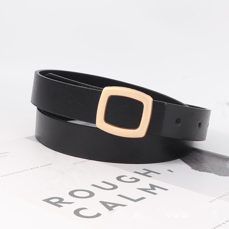 

Belt Waist Small Student Pants Buckle Simple Versatile Fashionable Women чёрный