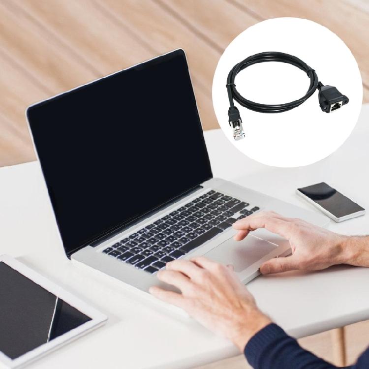 Cat6E Networking Extension Cable for Repositioning Wire Equipment, Cat6E RJ45 Male to Female Cable with ABS Housing for Home Offices