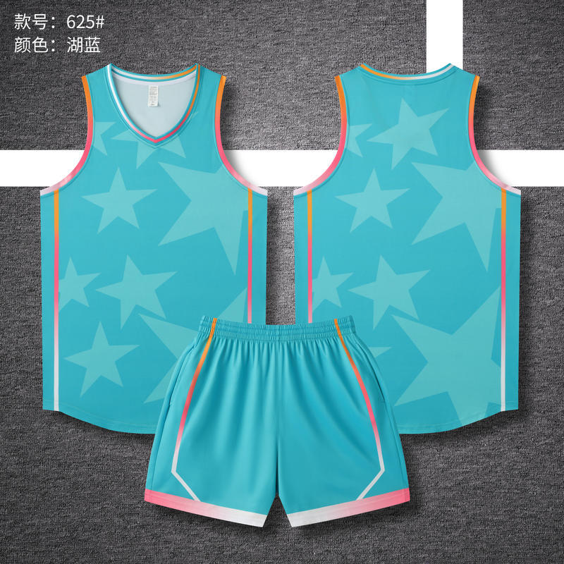 New American basketball jersey set Summer camp adult children's quick-drying jersey Game training basketball jersey