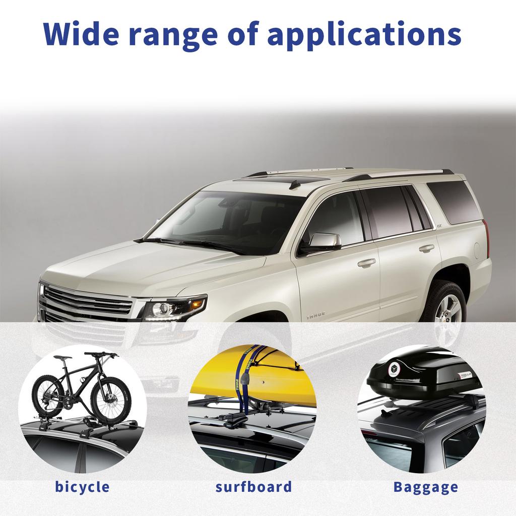 Cargo Bar Car Roof Luggage Rack Carrier Crossing Bar Aluminum Heavy-Duty Car Crossing Rails Luggage Carrier a pair